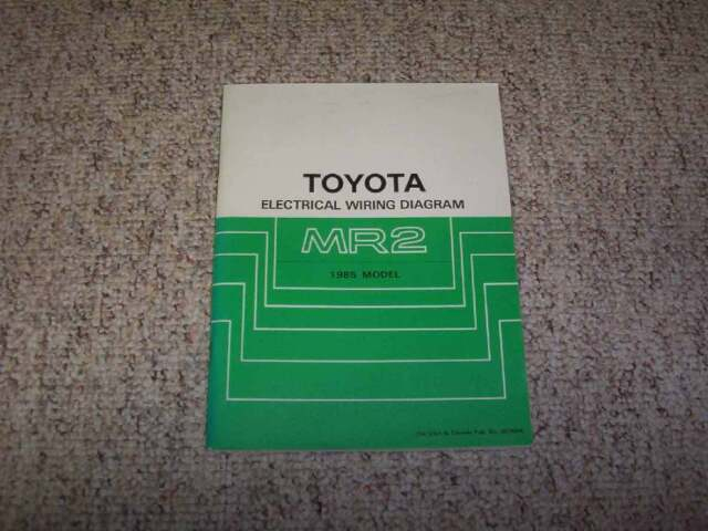 1985 Toyota MR2 Electrical Wiring Diagram Manual STD 1 6L 4Cyl EBay