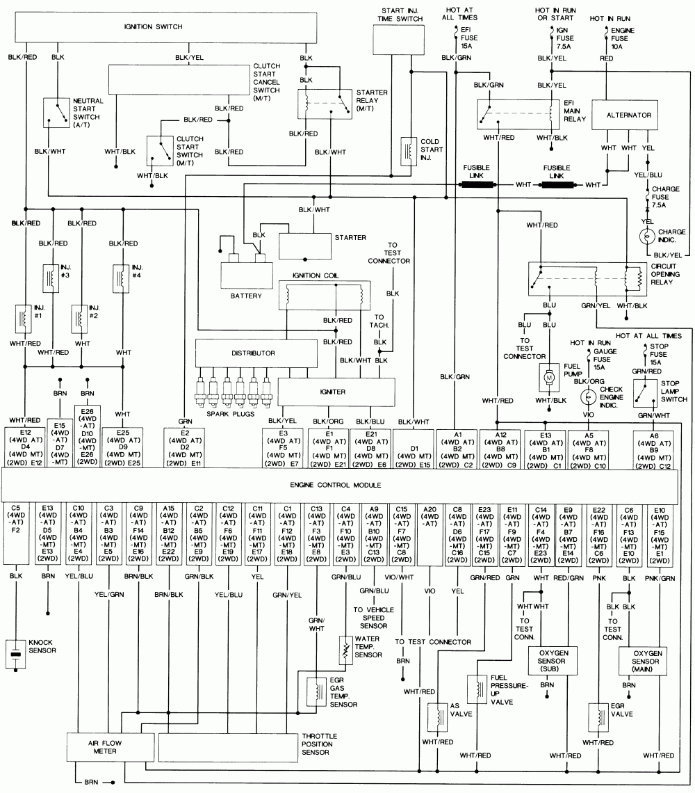 1985 Toyota Pickup Wiring Diagram Wiring Diagram