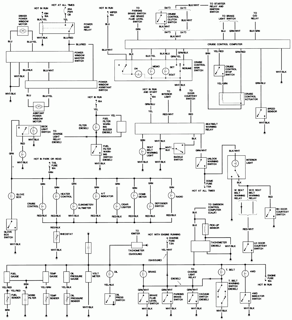 1986 Nissan D21 Stereo Wire Diagram