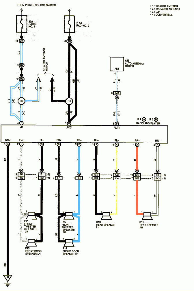 1988 Toyota Camry Wiring Diagram Original