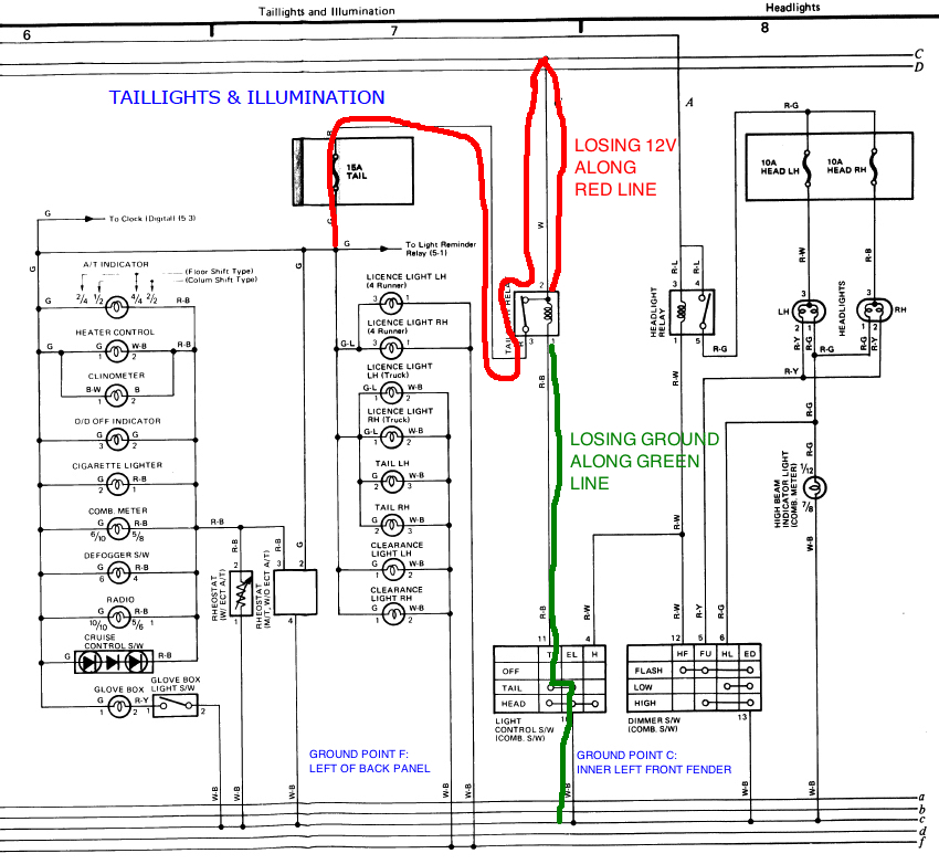 1988 Toyota Pickup Tail Dash Lights Intermittent YotaTech Forums