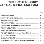 1990 Toyota Camry Wiring Diagram Manual Original