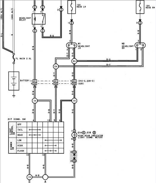 1991 Toyota 4Runner Headlight Wiring Diagram Collection Wiring 