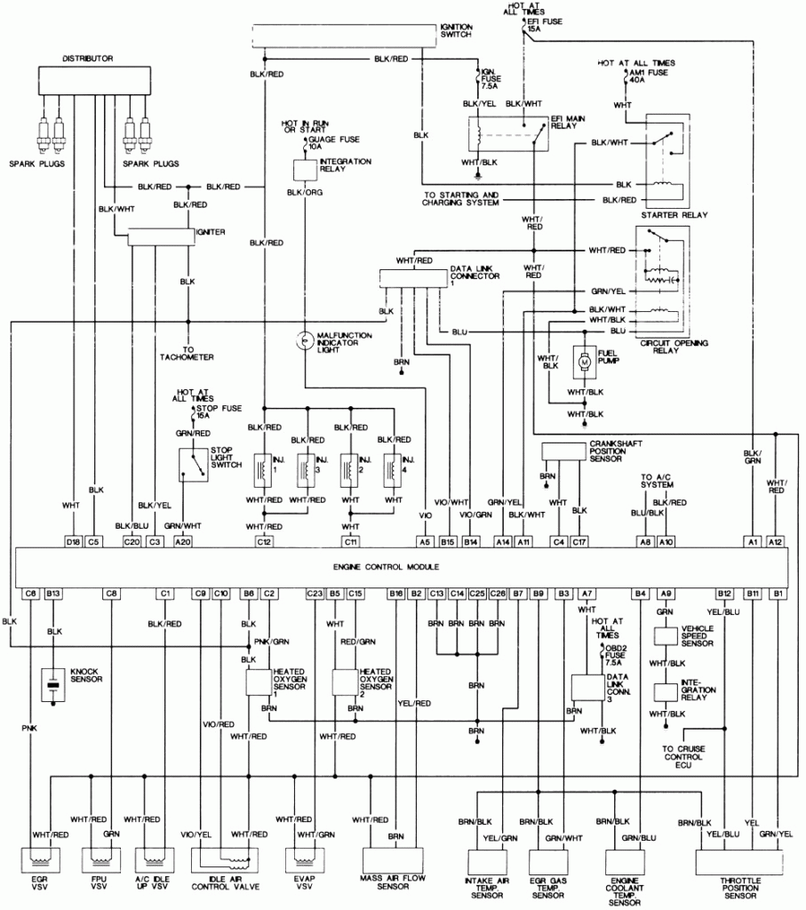 1993 Toyota Corolla Wiring Schematic Wiring Diagram