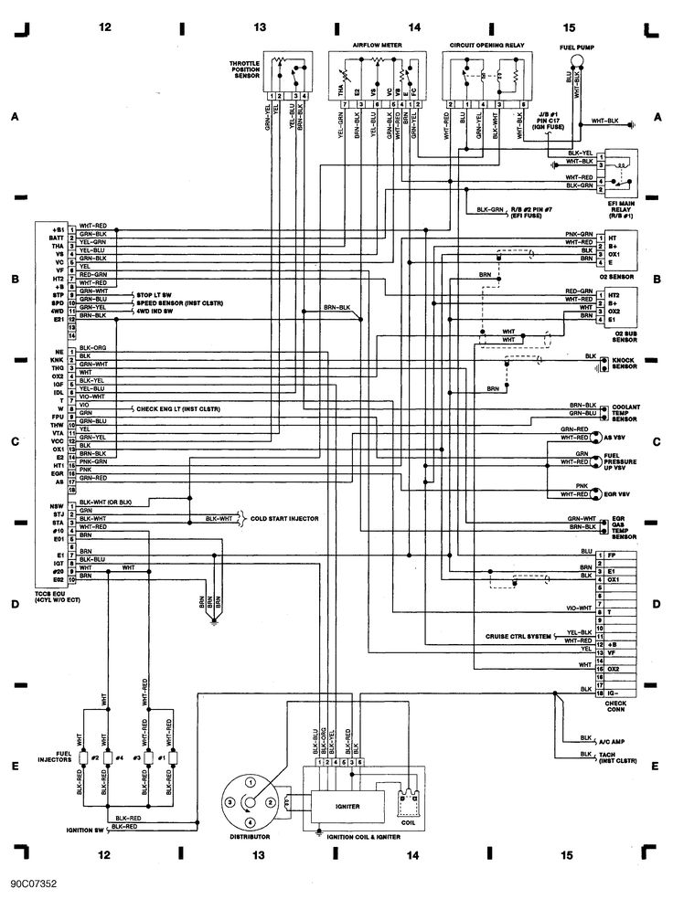 1993 Toyota Pickup Wiring Diagram In 2020 Toyota Electrical Wiring