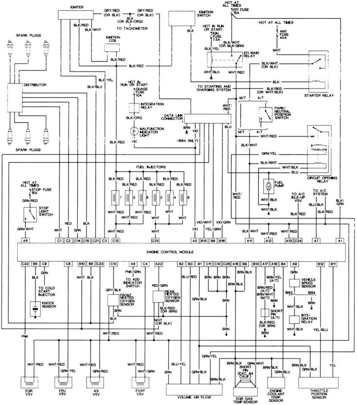 1994 Toyota Corolla Wiring Diagram Electrical Wiring Diagram Toyota 