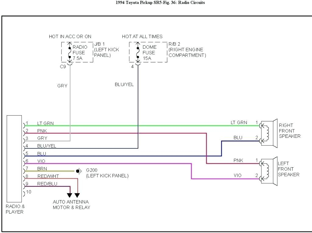 1996 Toyota 4runner Stereo Wiring Diagram Wiring Diagram And Schematic