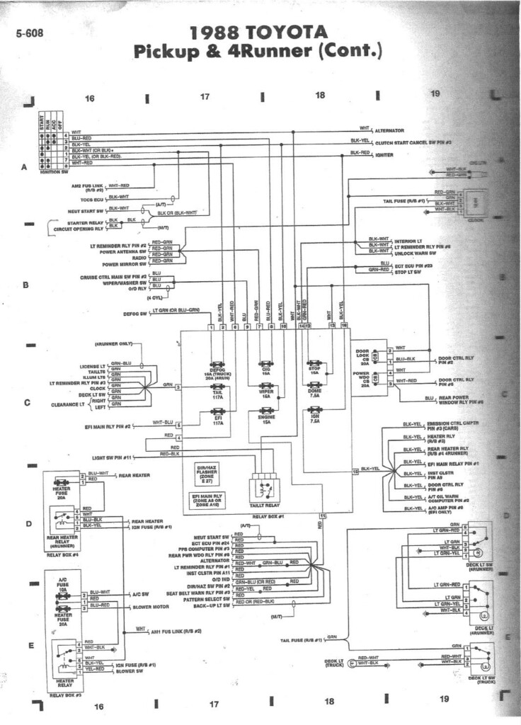 1997 Toyota 4runner Wiring Diagram Wiring Schema