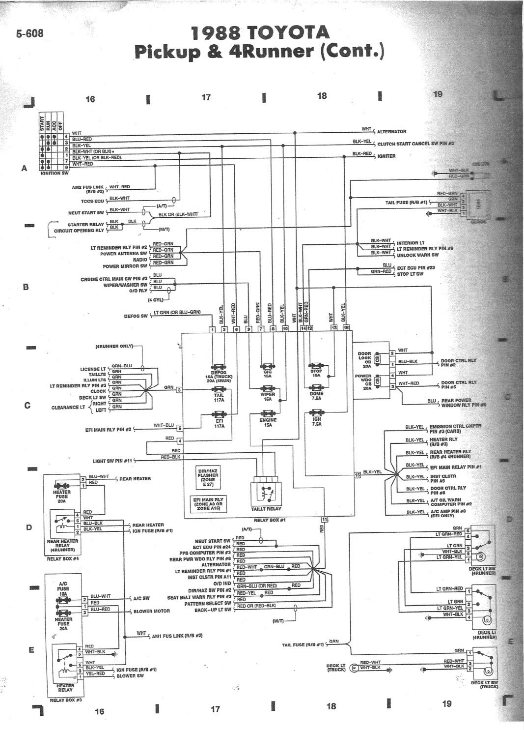 1997 Toyota 4runner Wiring Diagram Wiring Schema