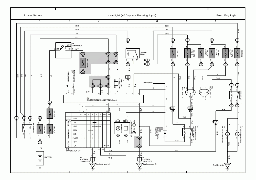 1998 Toyota 4Runner Wiring Diagram Lighting Fuse Box And Wiring Diagram