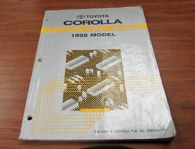 1998 Toyota Corolla Electrical Wiring Diagram Service Manual EBay