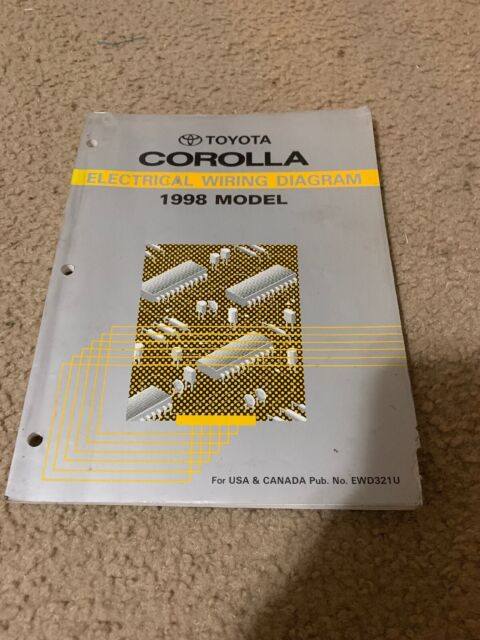 1998 Toyota Corolla Shop Service Repair Manual Electrical Wire Wiring 