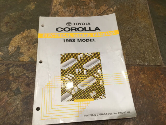 1998 Toyota Corolla Wiring Diagrams Electrical Service Manual EBay