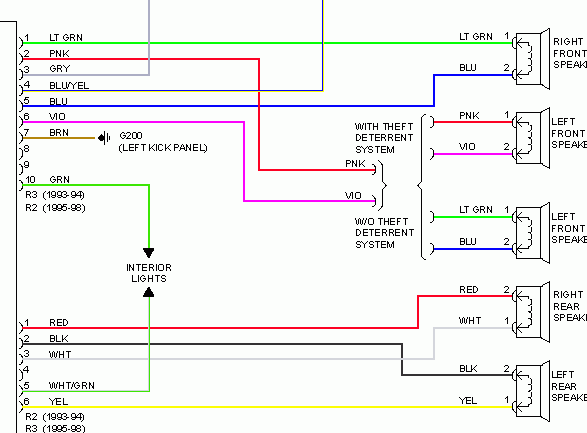 1998 Toyota Tercel Car Stereo Radio Wiring Diagram Wiring Diagram