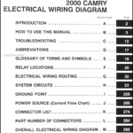 2000 Toyota Camry Electrical Wiring Diagram Manual Original OEM