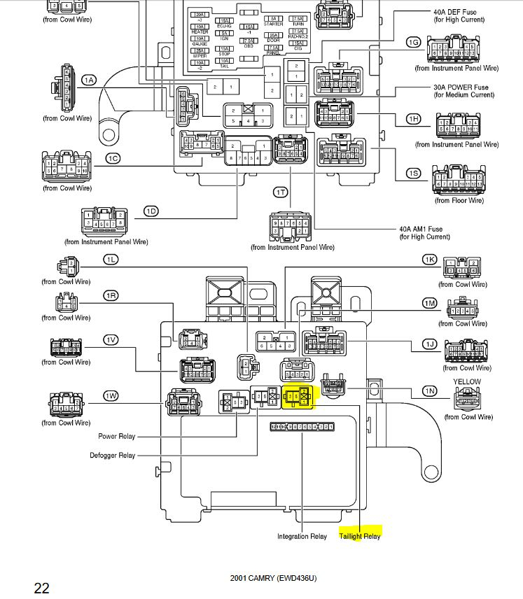 2001 Toyota Camry When The Car Is Turned Off Keys Removed All Lights