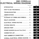 2001 Toyota Corolla Wiring Diagram Manual Original