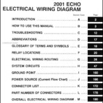 2001 Toyota Echo Wiring Diagram Manual Original