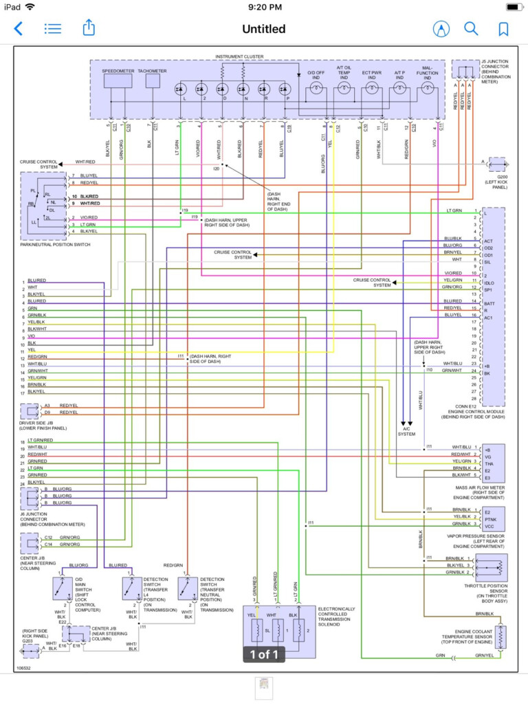 2001 Toyota Tacoma Wiring Diagram Pictures Wiring Collection