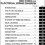 2002 Toyota Corolla Wiring Diagram Manual Original