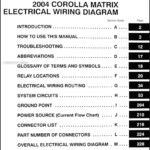 2004 Toyota Corolla Matrix Wiring Diagram Manual Original