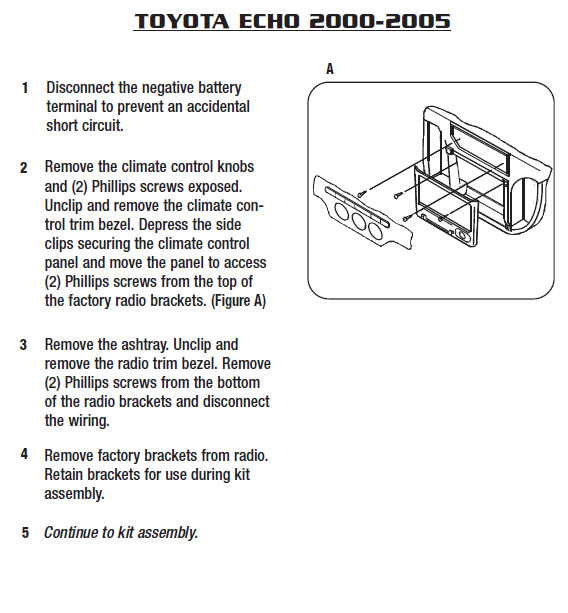 2005 Toyota Echo Installation Parts Harness Wires Kits Bluetooth