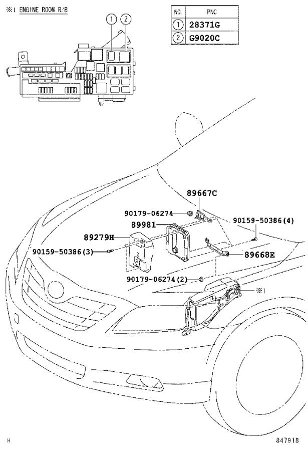 2007 Toyota Camry Fog Lights Relay Service 9008087026 Genuine 