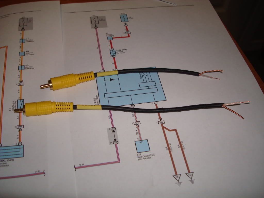 2008 Toyota Highlander Backup Camera Wiring Diagram Black White Red Brown