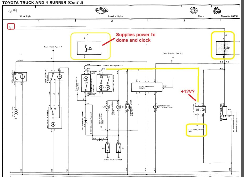 Clock And Dome Light Question PLEASE HELP YotaTech Forums