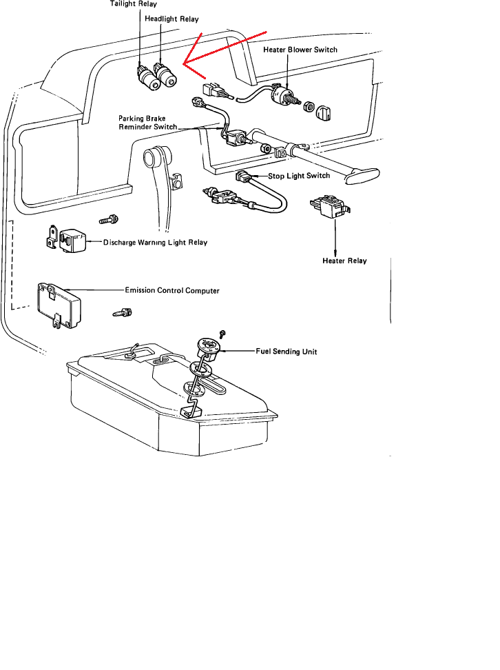 Need Help Locating The Headlight Relay On A 1983 Toyota Pickup