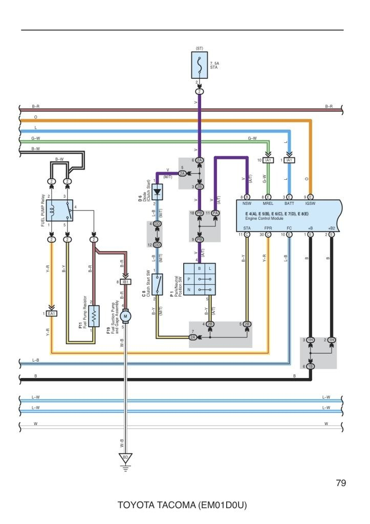 Tacoma Wiring Diagram 1999 Toyota Tacoma Headlight Wiring Diagram 