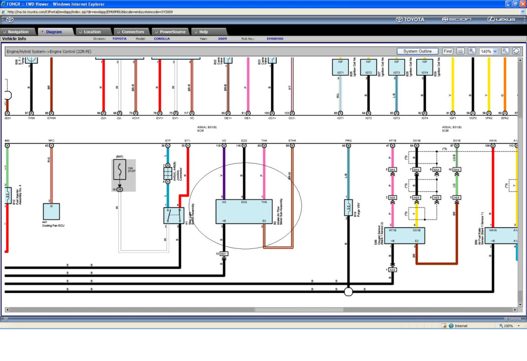 The MAF Wiring Diagram sequence For The 2009 Corolla