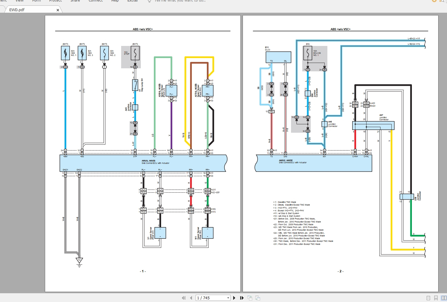 Toyota Auris Corolla 2007 2013 Electrical Wiring Diagram Auto 