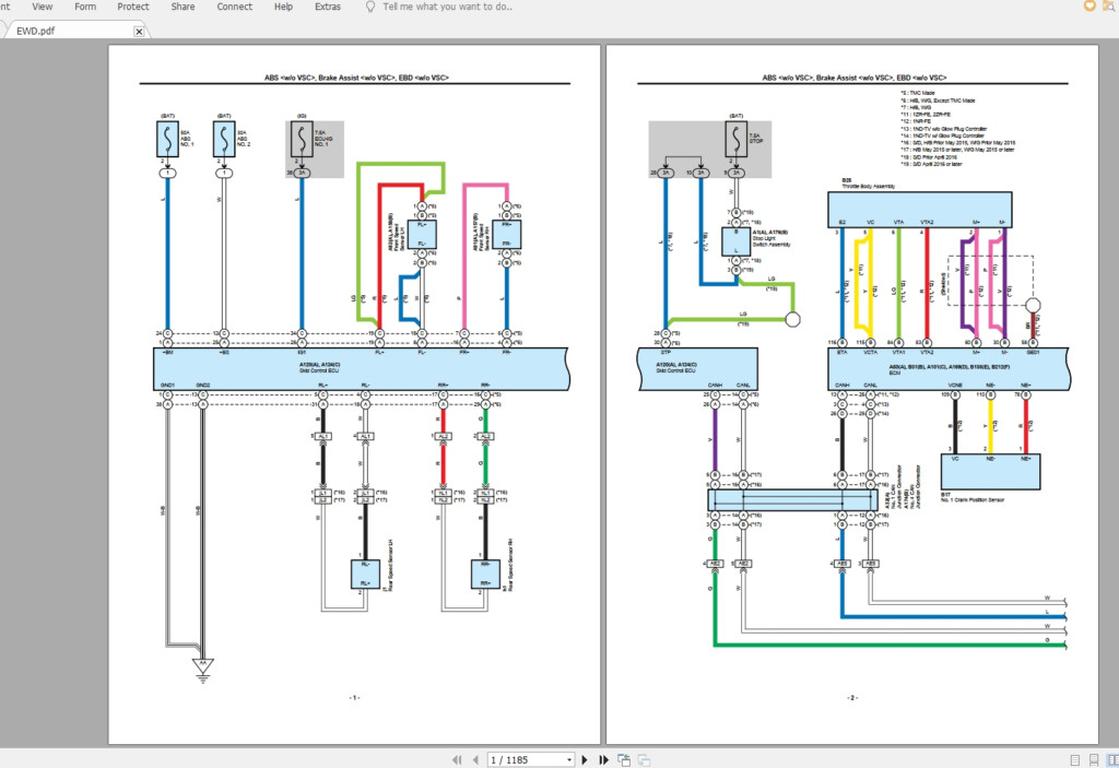 Toyota Auris Corolla 2014 2018 Electrical Wiring Diagram Homepage 