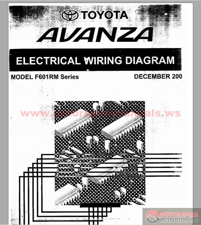 Toyota Avanza F601RM Series Electrical Wiring Diagram Auto Repair 