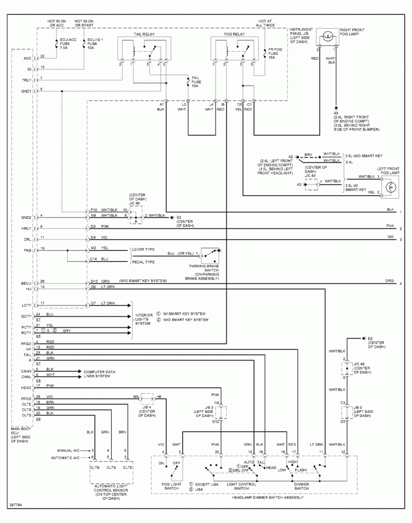 Toyota Camry Headlight Wiring Diagram Wiring Diagram