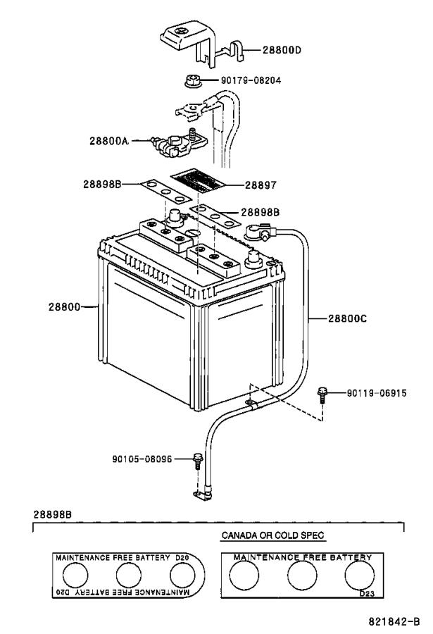 Toyota Celica Cable Battery To Starter for Battery To Main Switch 