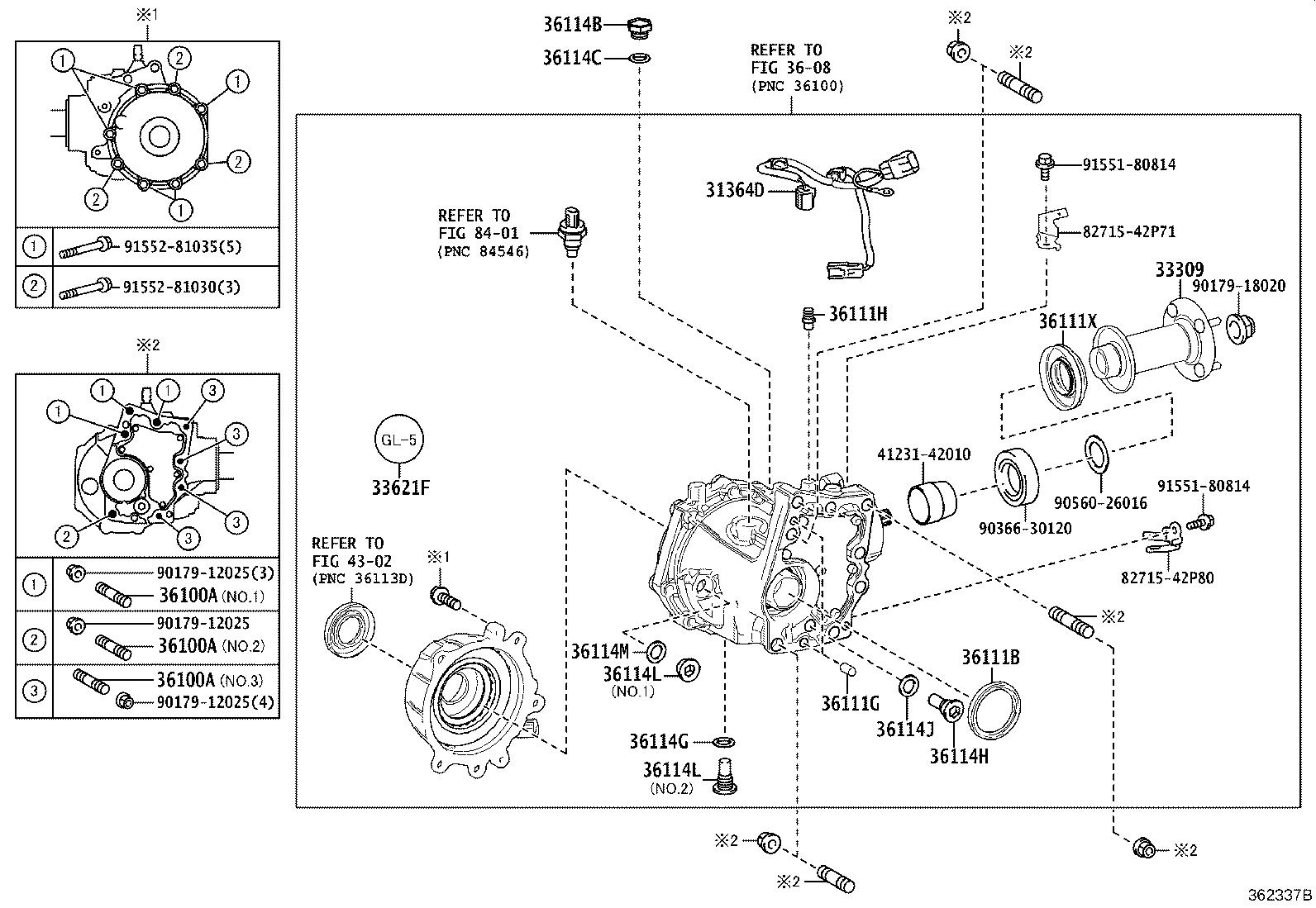 Toyota Highlander Wire Clutch Control Solenoid Driveline Case 