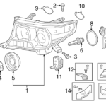 Toyota Land Cruiser Motor 2013 15 2016 21 HEADLAMP LEVEL MOTOR Land