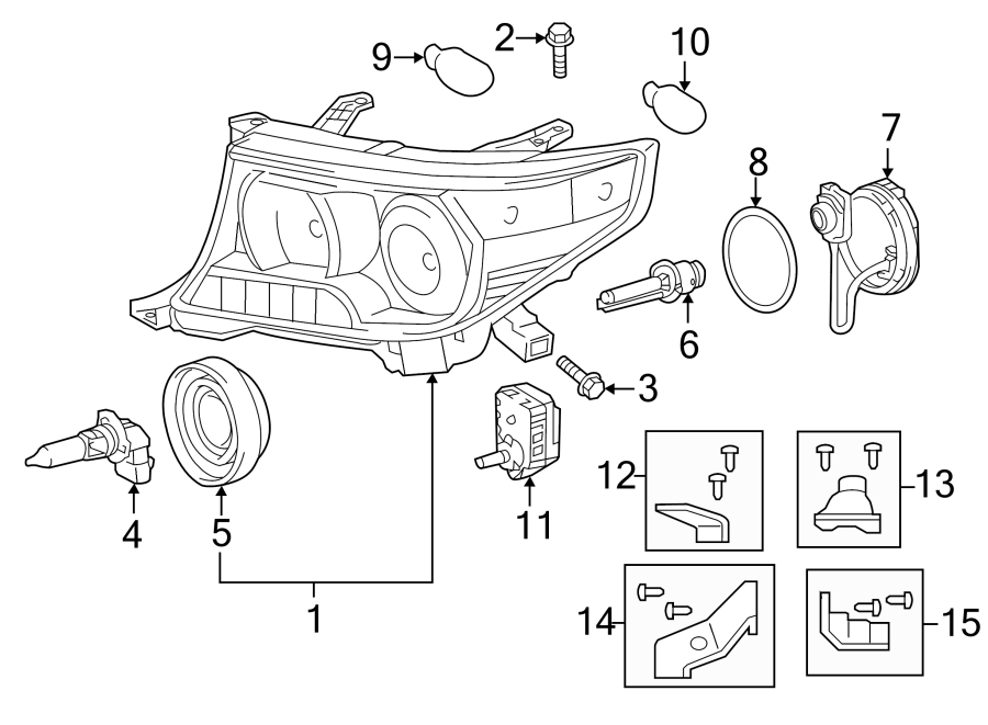 Toyota Land Cruiser Motor 2013 15 2016 21 HEADLAMP LEVEL MOTOR Land 