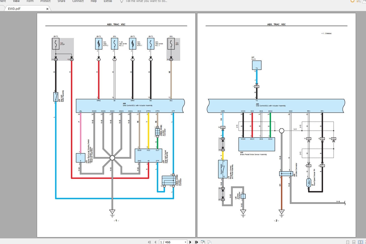 Toyota Prius 2010 Electrical Wiring Diagram Repair Manual 