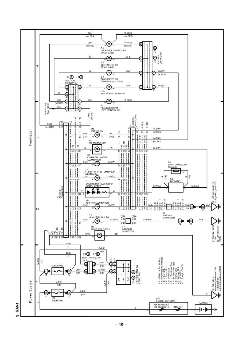 TOYOTA RAV4 Wiring Diagrams Car Electrical Wiring Diagram