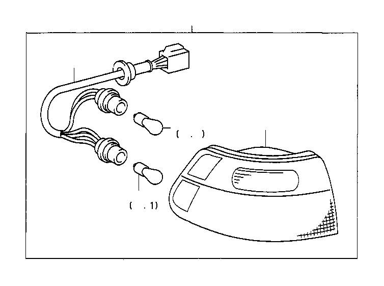 Toyota Sienna Tail Light Harness Left Right Rear Socket And Wire 