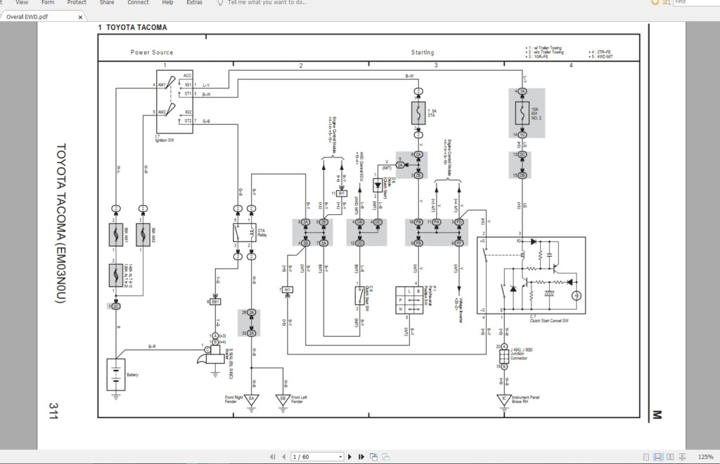 Toyota Tacoma 2007 Electrical Wiring Diagram Homepage The Biggest 