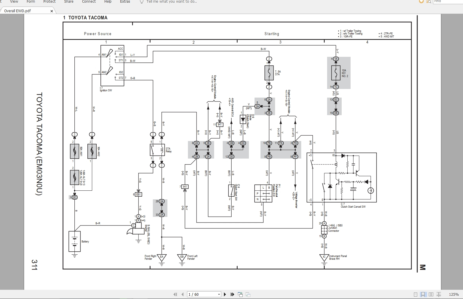 Toyota Tacoma 2007 Electrical Wiring Diagram Homepage The Biggest