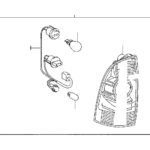 Toyota Tacoma Socket Wire Sub assembly Rear Combination Lamp Left
