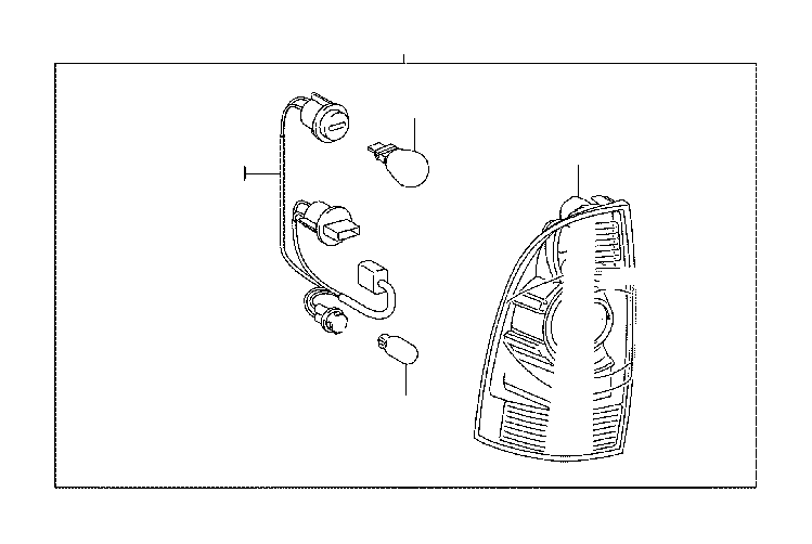 Toyota Tacoma Socket Wire Sub assembly Rear Combination Lamp Left 