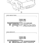 Toyota Tacoma Stripe Rear Body Left Rear Body Right Light Decal