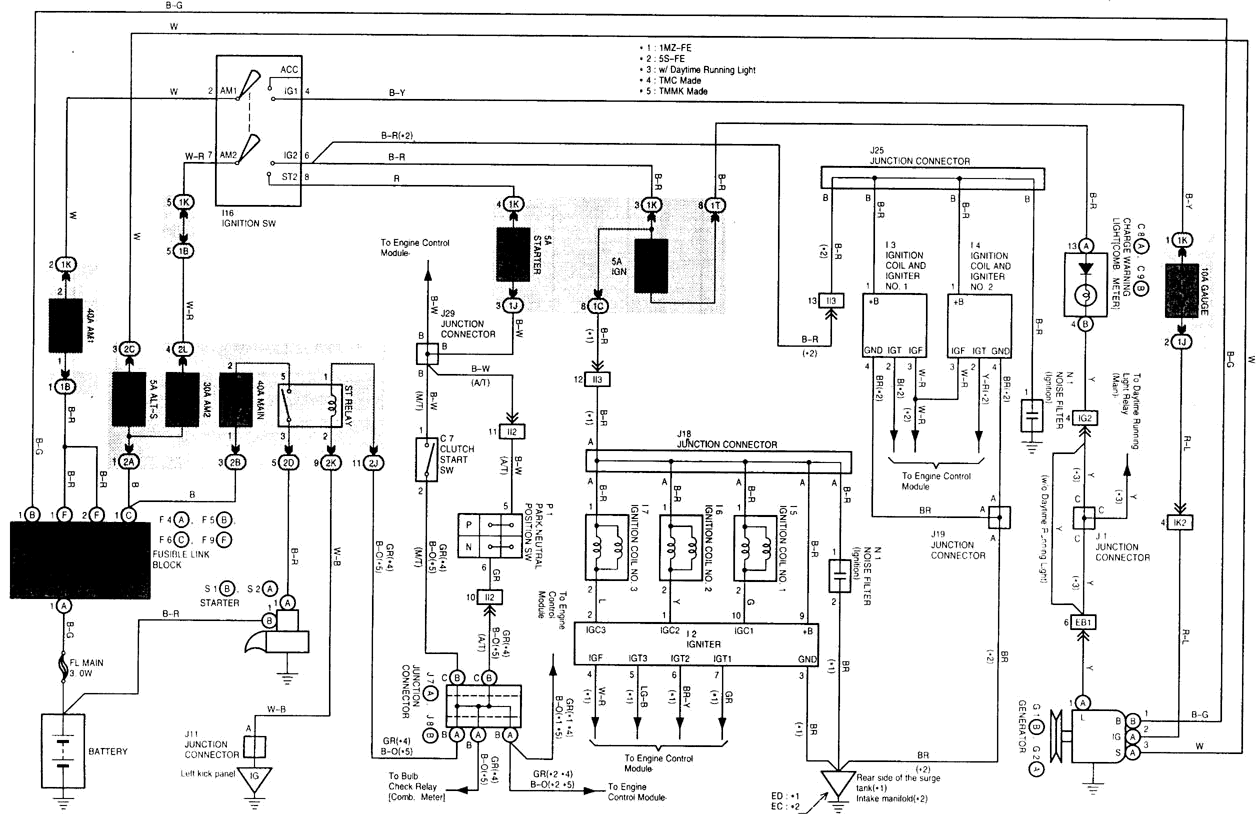 Wiring Diagram For Toyota Camry 1999 Wiring Diagram And Schematic