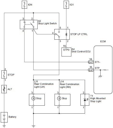 Wiring Schematic Diagram 2007 Toyota FJ Cruiser Stop Light Switch